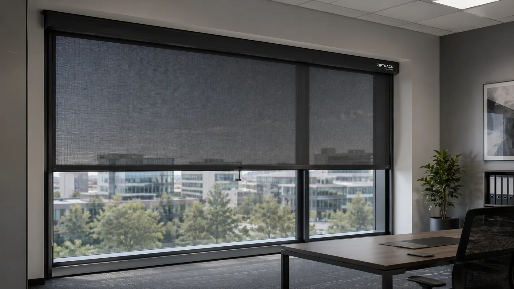 Manual zip screen Hyderabad — hand-operated zipline balcony screen