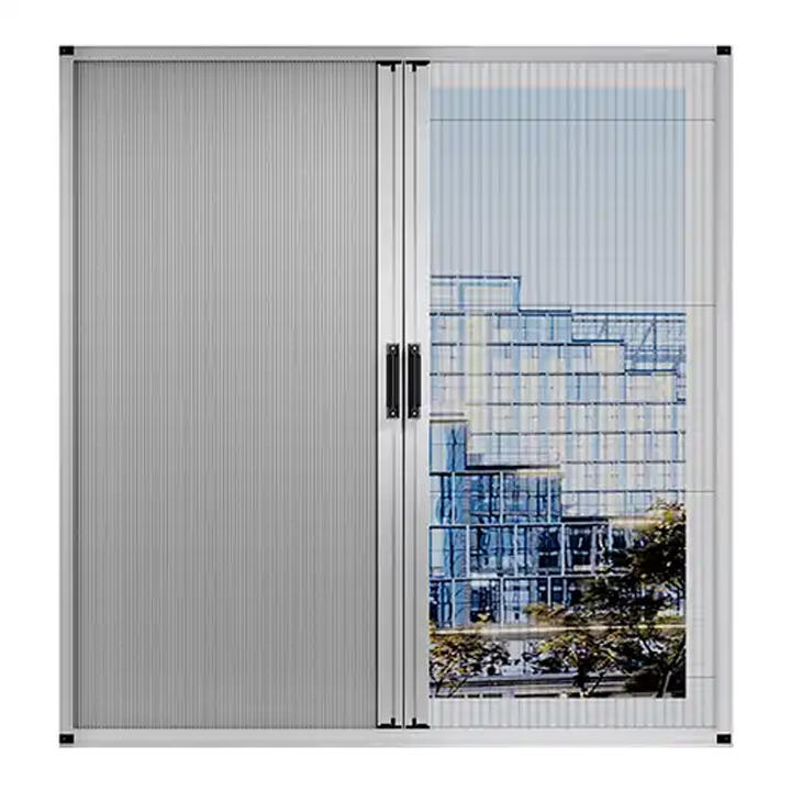 Honeycomb pleated screen Hyderabad — wide balcony multi-panel screen